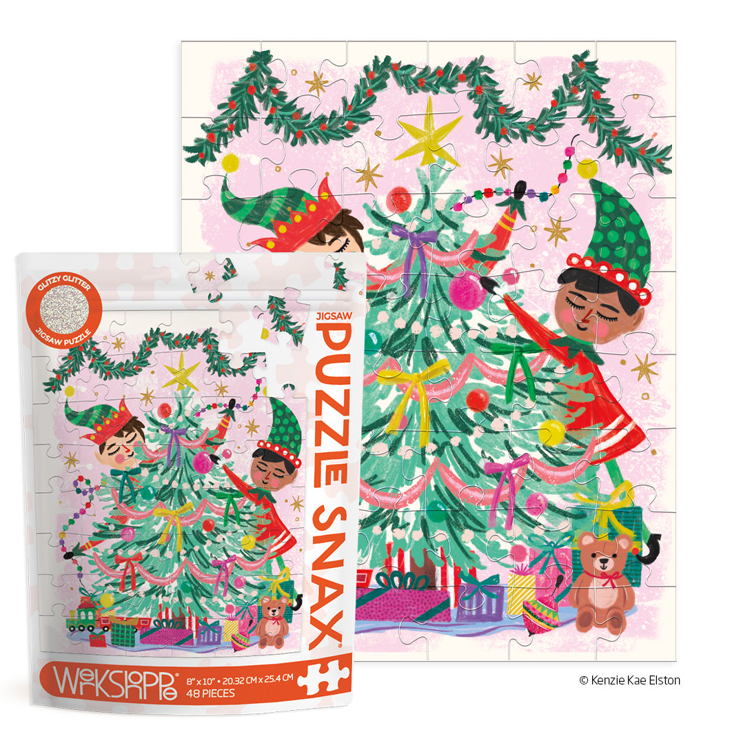 Elfing Around 48 Pc Puzzle Snax