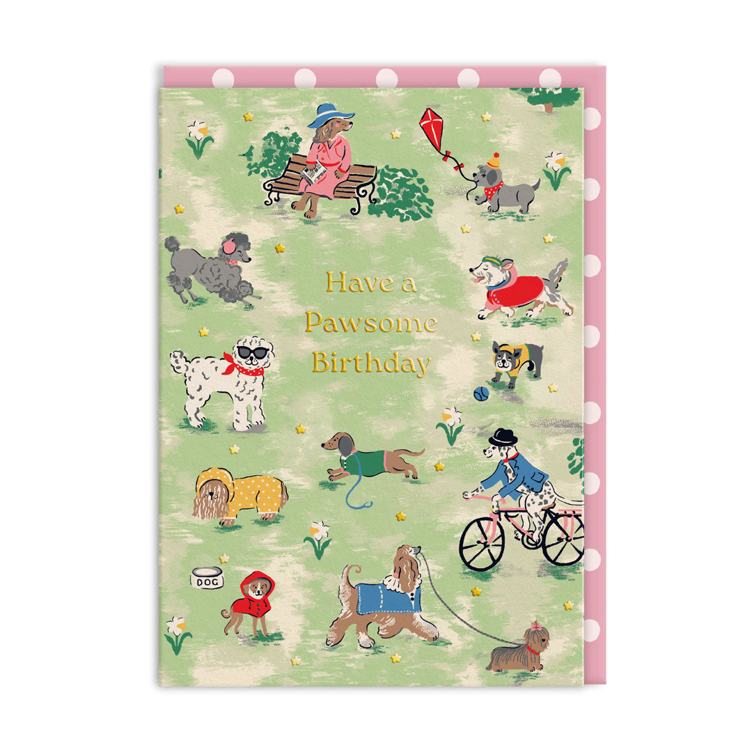 HBD Park Dogs Greeting Card