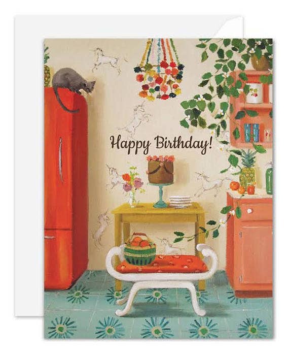 Unicorns Birthday Card