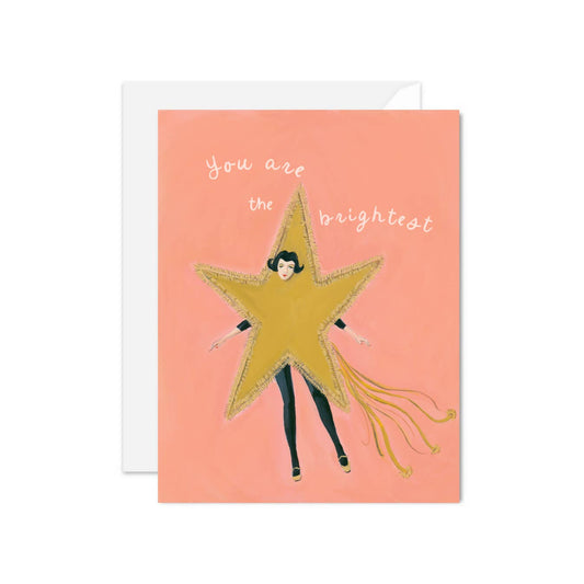 Brightest Star Card. Friendship, Love and Support Card.