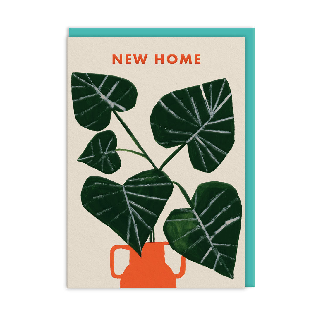 New Home Monstera Greeting Card