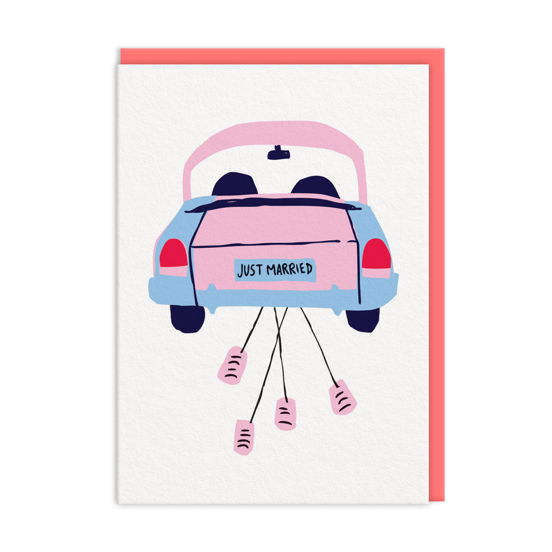 Just Married Car Greeting Card