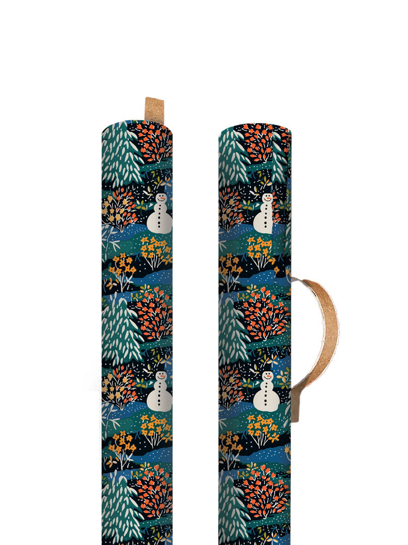 Snowman Fir Tree Roll Wrap