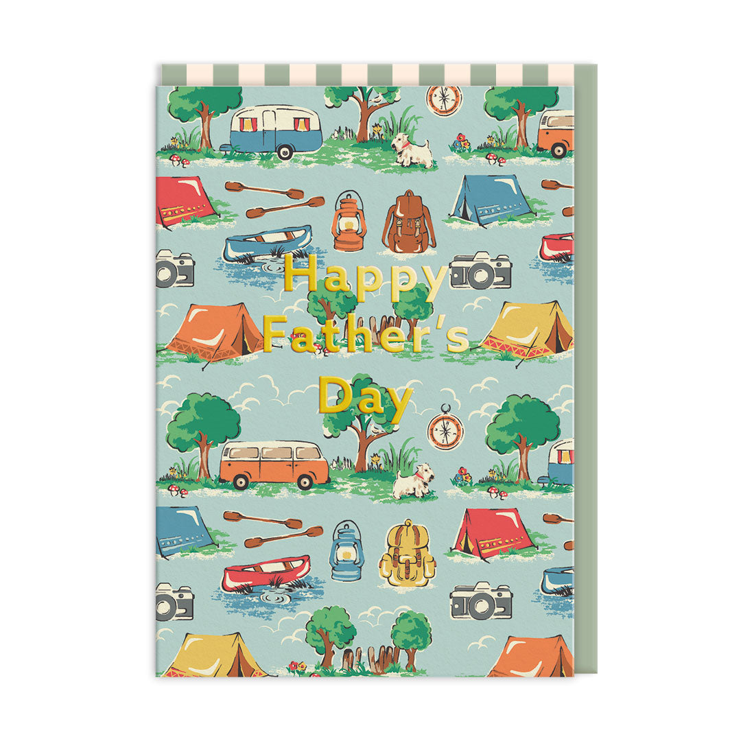 Fathers Day Camping Greeting Card