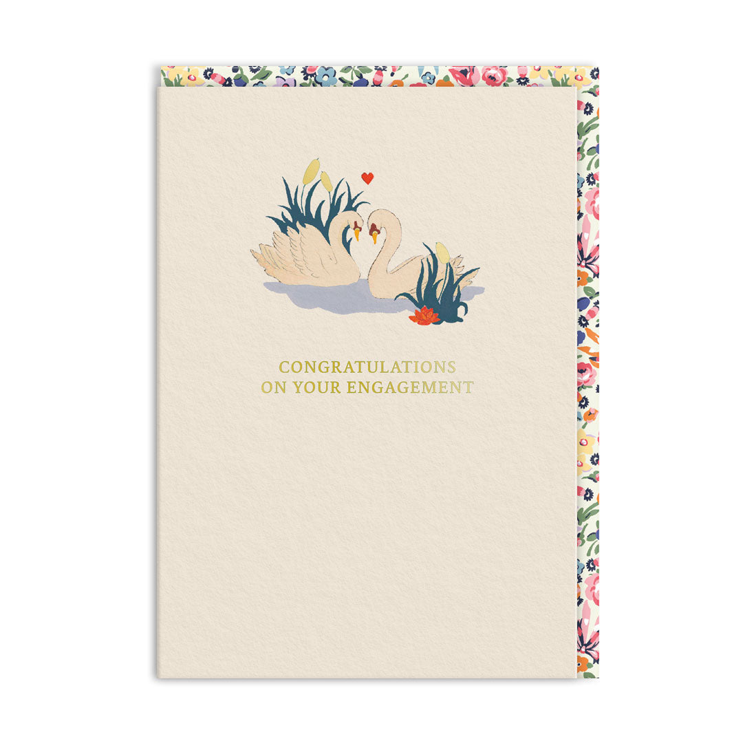 On Your Engagement Swans Card