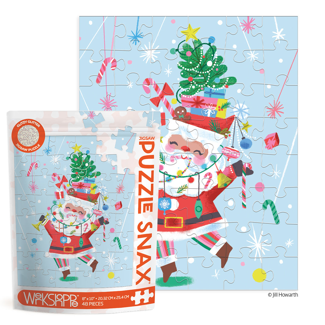 Fancy Pants Santa 48 Pc Puzzle Snax