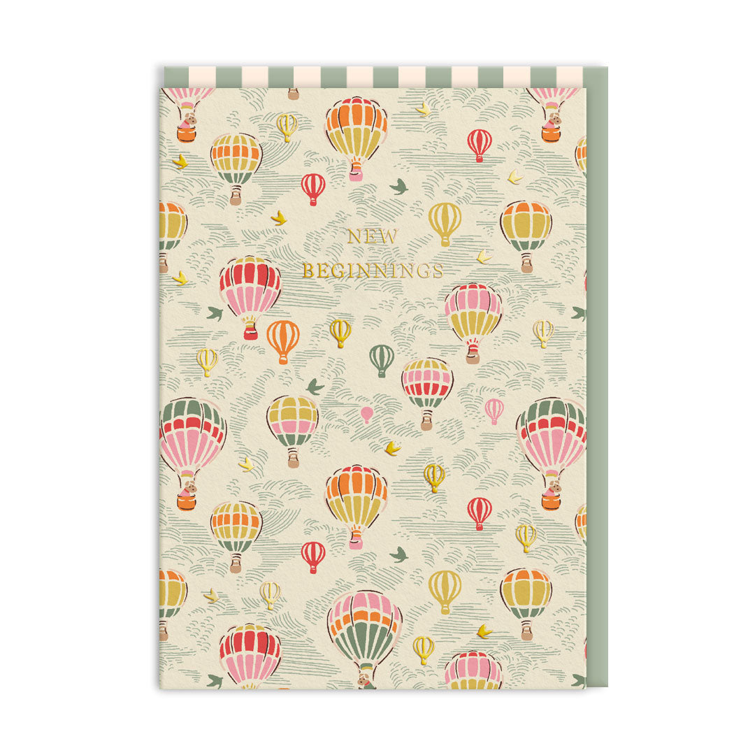 New Beginnings Hot Air Balloons Card