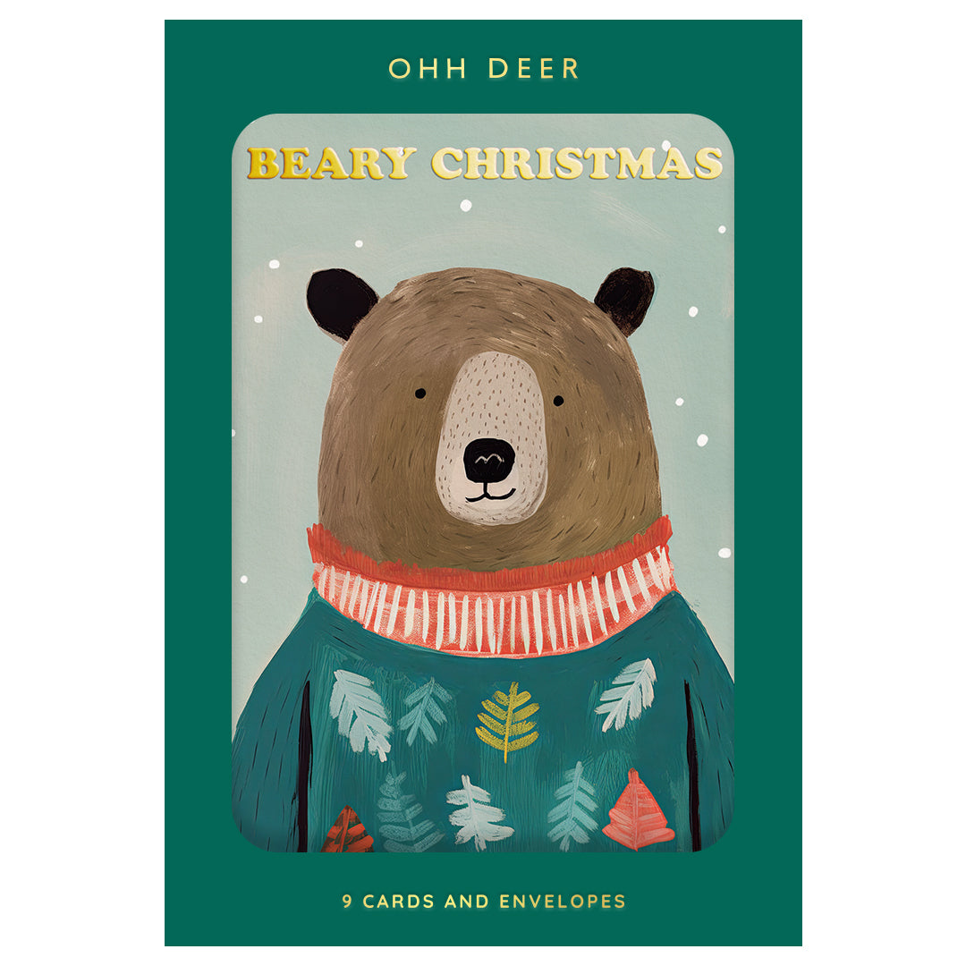 Festive Bears x 3 Designs / Christmas Card Packs