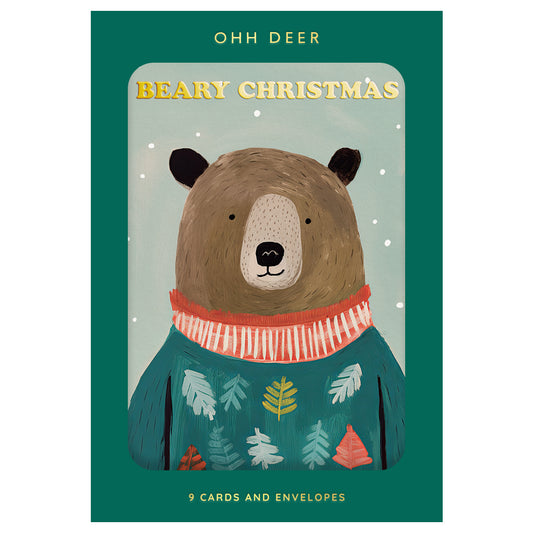 Festive Bears x 3 Designs / Christmas Card Packs