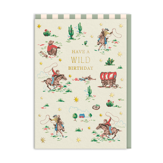 Cowboy Wild Birthday Card