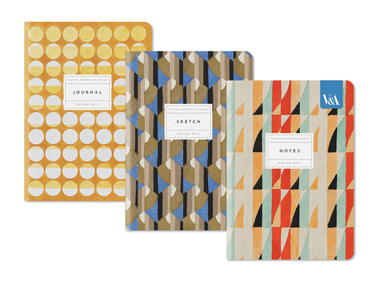 Playful Geometrics 3x Premium Stitched Notebook