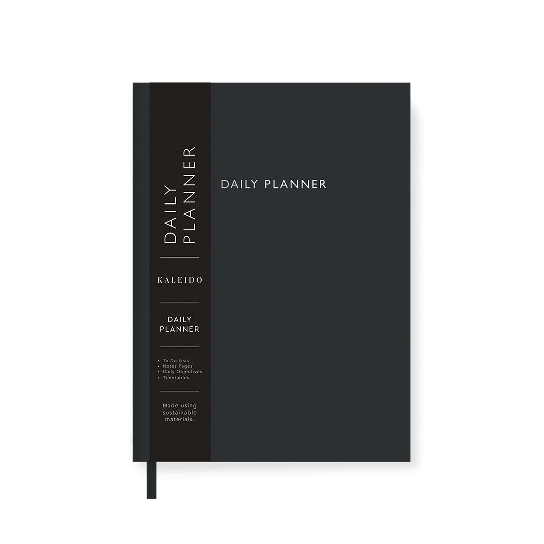 Off Black Daily Planner | Fabric Daily Planner