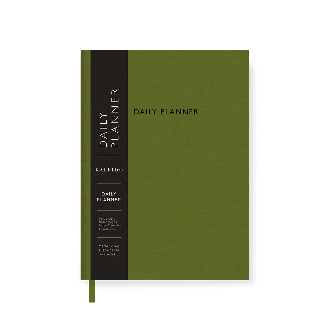 Olive Green Daily Planner | Fabric Daily Planner