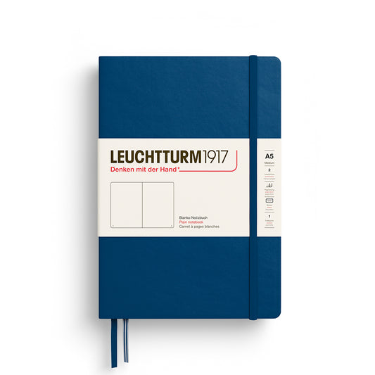Notebook Medium (A5), Hardcover, 251 numbered pages, Indigo, plain
