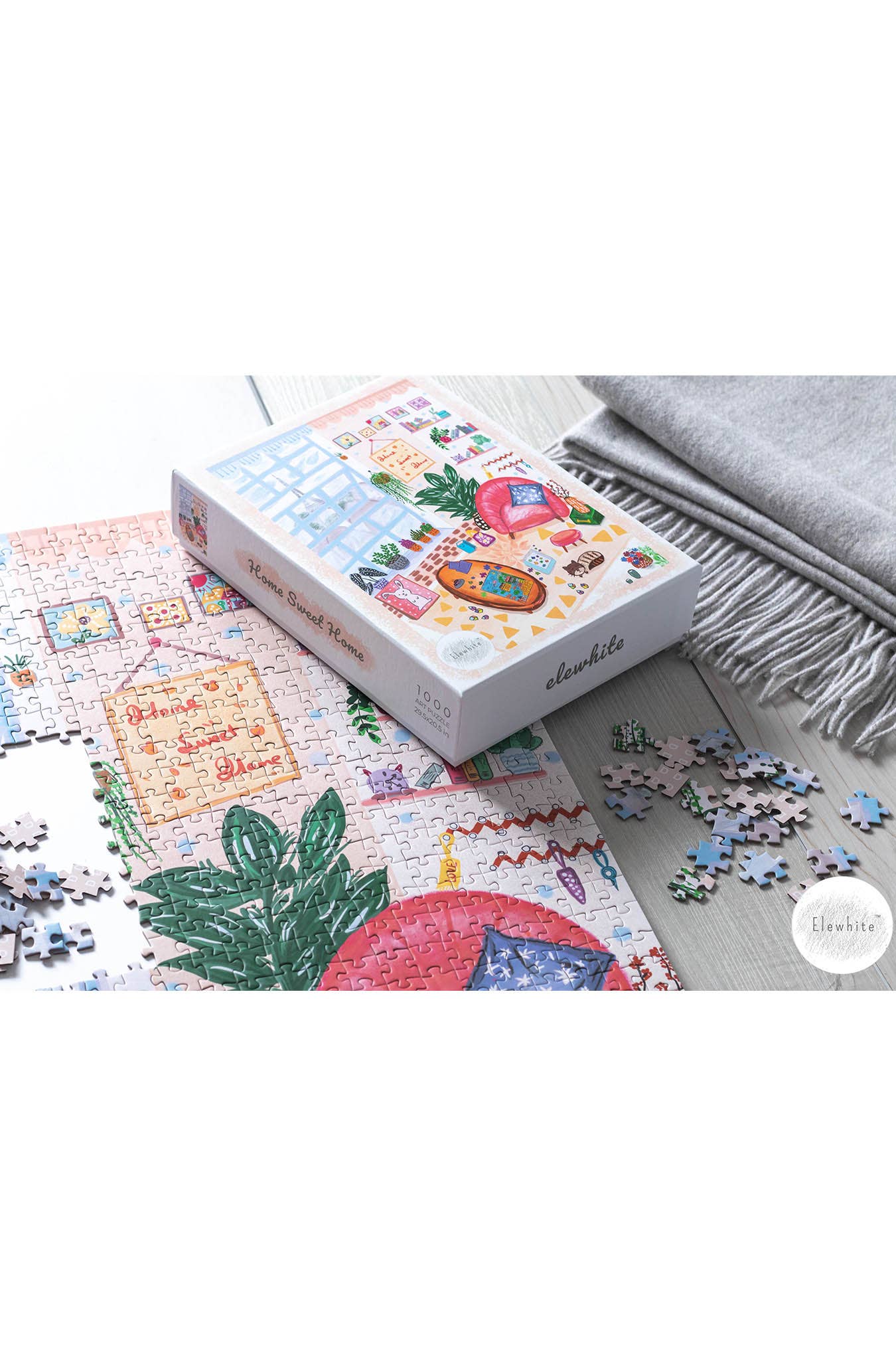 ELEWHITE Home Sweet Home Jigsaw Puzzles