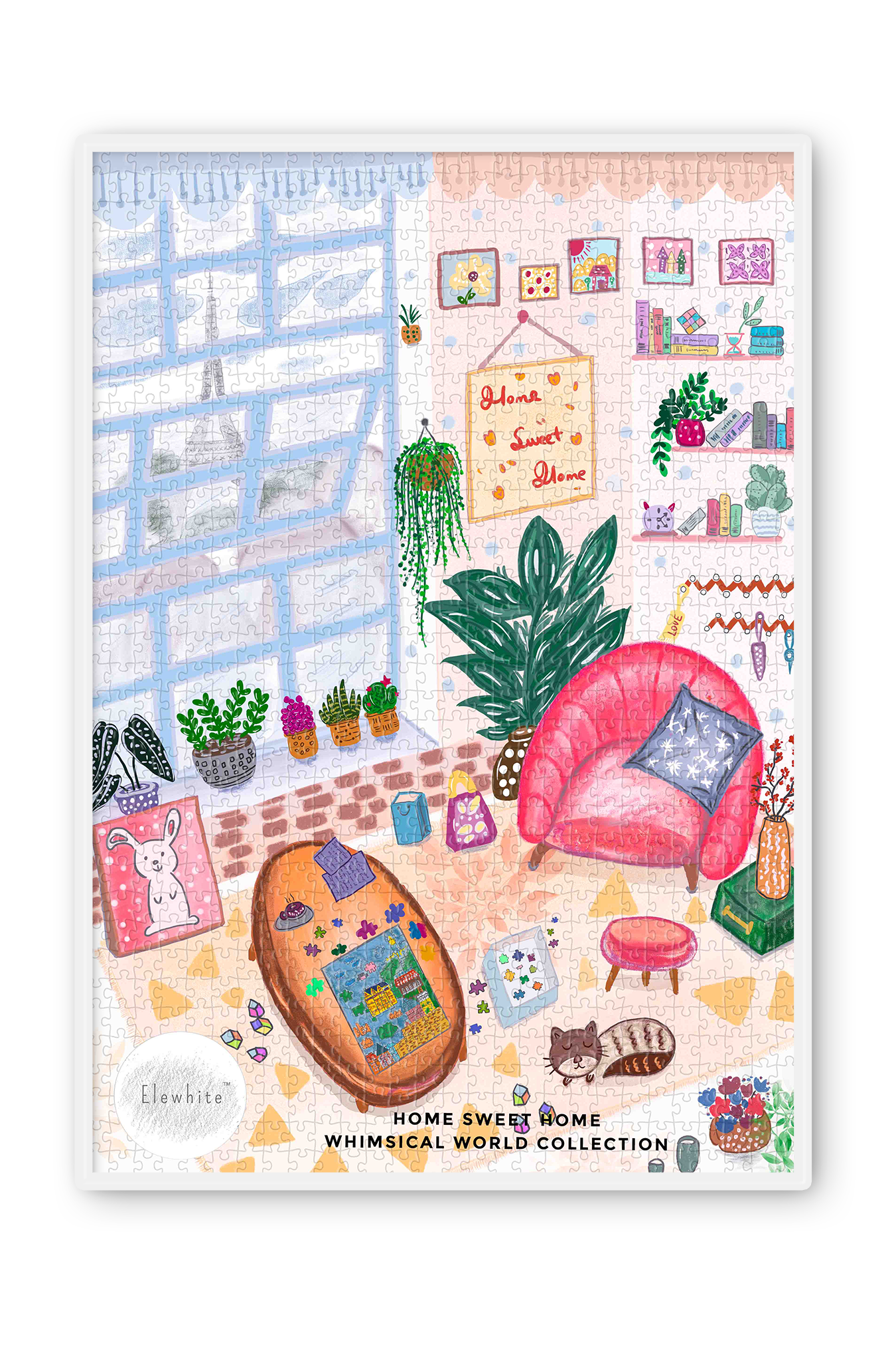 ELEWHITE Home Sweet Home Jigsaw Puzzles