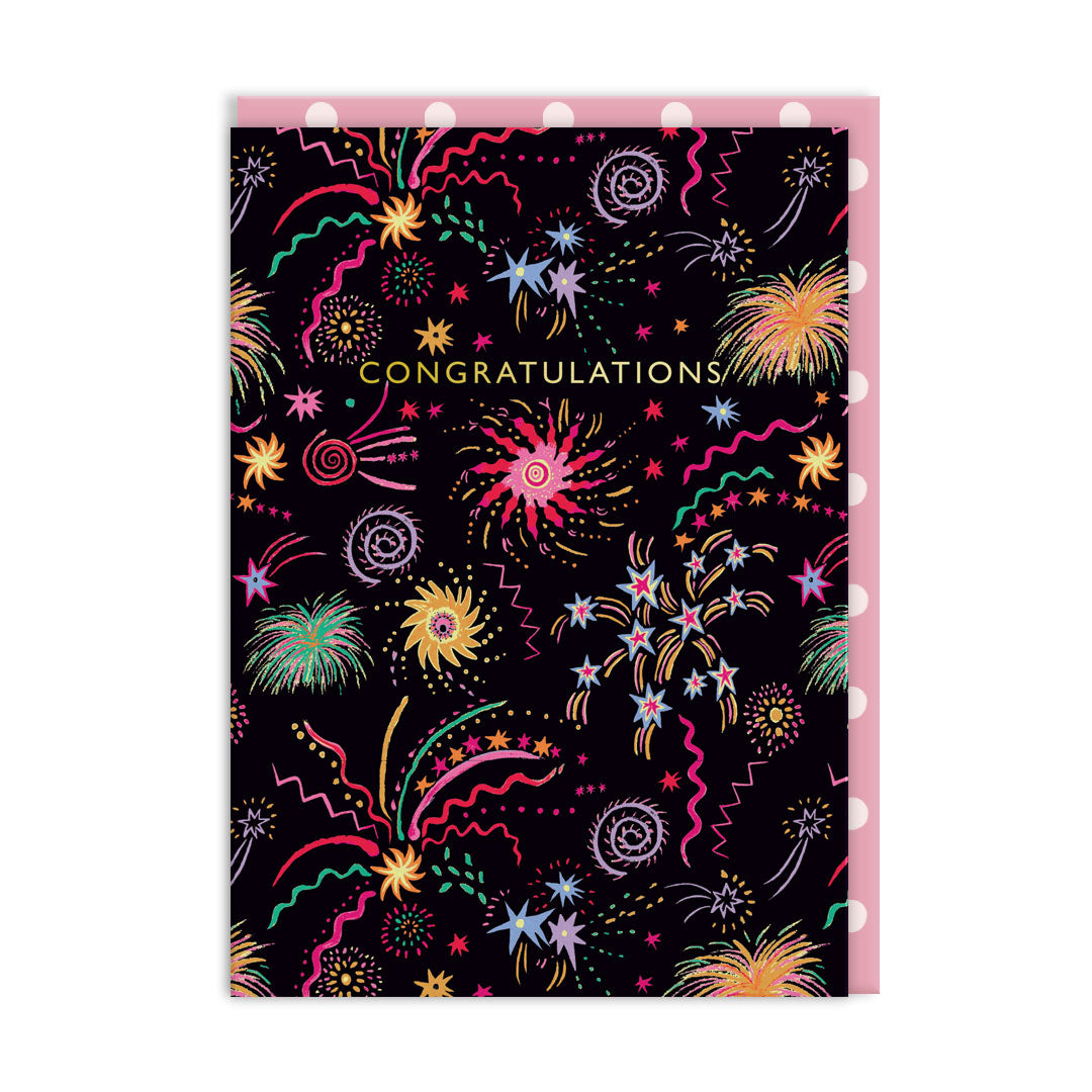 Congratulations Fireworks Greeting Card
