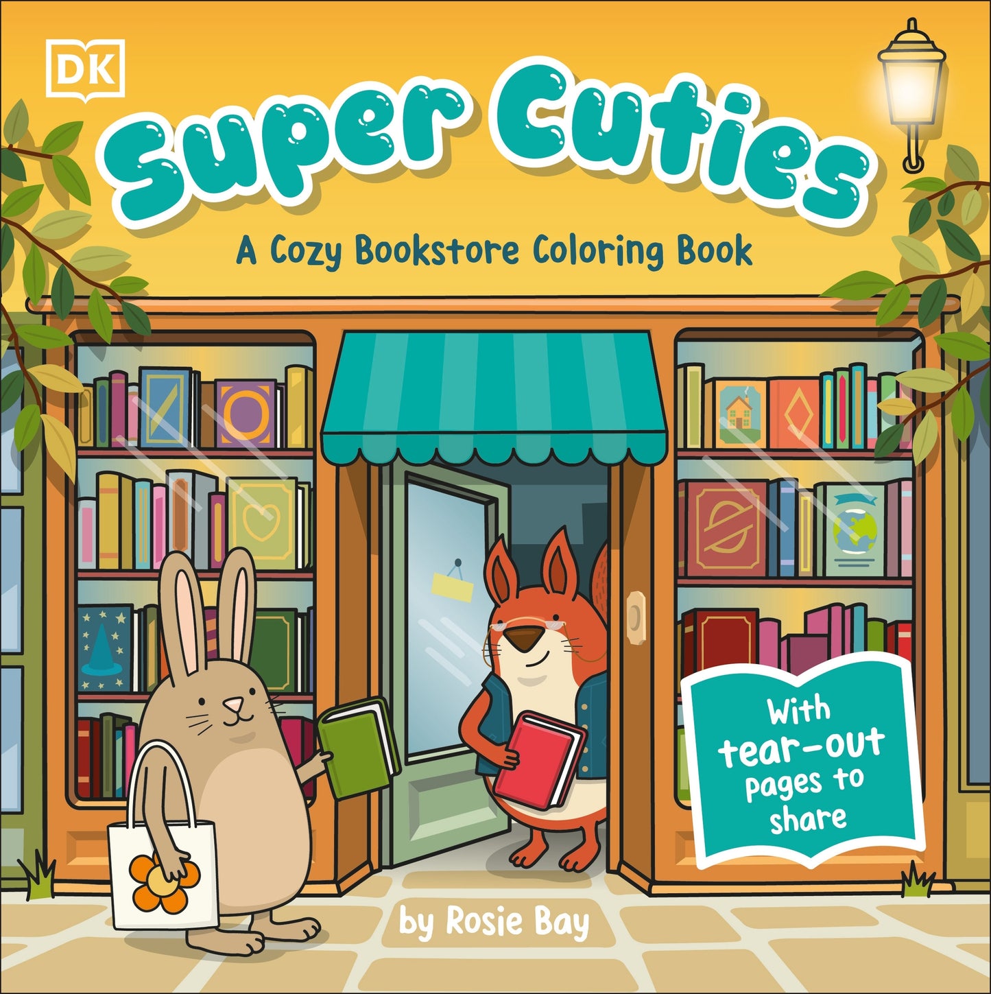 Super Cuties: A Cozy Bookstore Coloring Book
