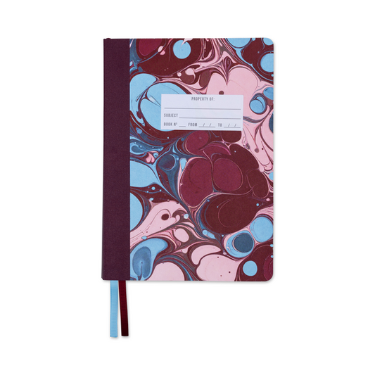 SOFTCOVER JOURNAL - BURGUNDY SKY MARBLING