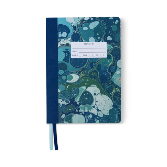 SOFTCOVER JOURNAL - TEAL MARBLING