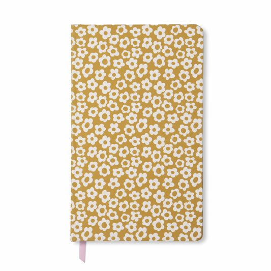 SOFT TOUCH JOURNAL - OCHRE GROOVY FLORAL