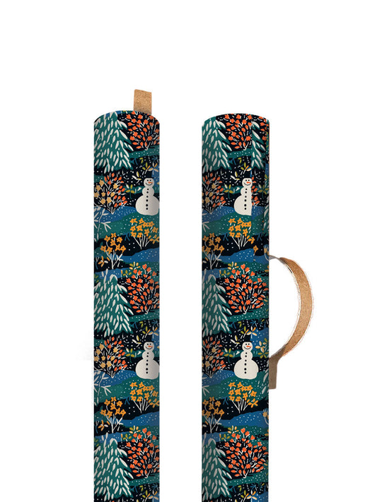 Snowman Fir Tree Roll Wrap