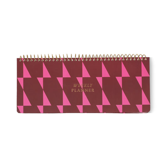 FSC MIX CREDIT WEEKLY PLANNER PAD - BURGUNDY + PIN