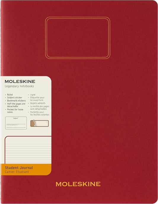 Moleskine Student Journal - Soft Cover Cranberry Red